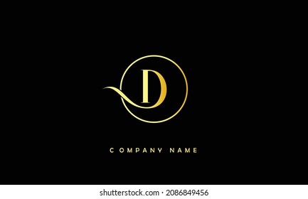 Monograma del logotipo de la letra D alfabeta