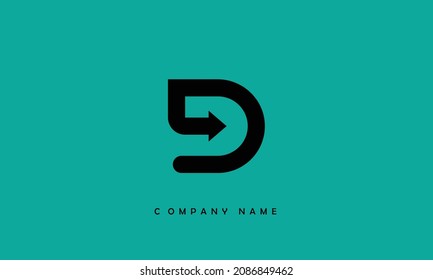 D Alphabet Letter Logo Monogram