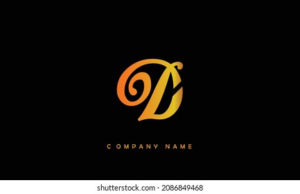 D Alphabet Letter Logo Monogram