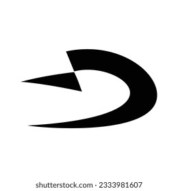 d alphabet logo design. font calligraphy sign and symbol.