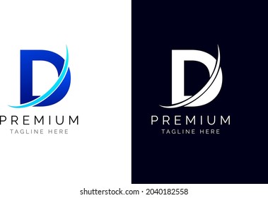 D Alphabet Logo Design in Gradient, Premium Quality Logo concept