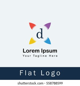 D Alphabet Logo Design For Your Business with flat color