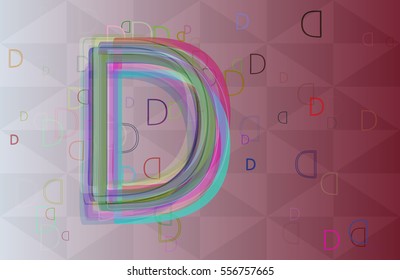 D Alphabet pattern background