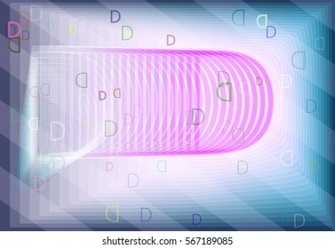 D Alphabet template background