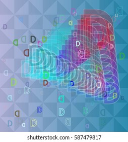 D Alphabet texture art