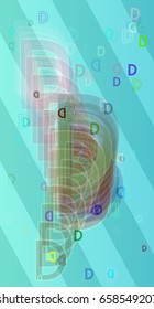 D Alphabet texture background