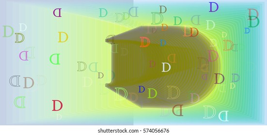 D Alphabet texture design