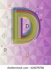 D Alphabet vector background