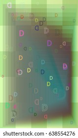 D Alphabet vector template