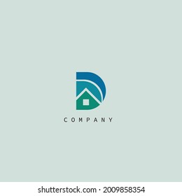 D architecture Logo, simple and elegant, architecture business, logo design business