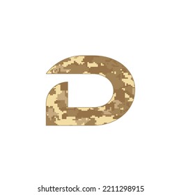 D Army letter logo design 