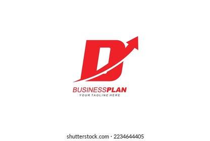 D Pfeil Buchstaben Logo Vektor für Ihr Branding mit modernem Stil.