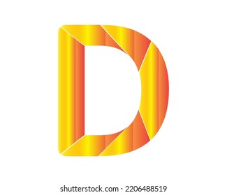 D ART letter logo design elements