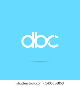D B C joint round letters design vector template