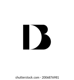 d b db bd initial logo design vector template