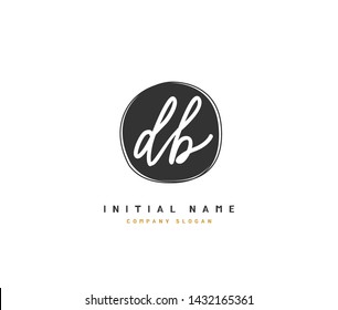 D B DB Beauty vector initial logo, handwriting logo of initial signature, wedding, fashion, jewerly, boutique, floral and botanical with creative template for any company or business.
