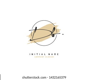 D B DB Beauty vector initial logo, handwriting logo of initial signature, wedding, fashion, jewerly, boutique, floral and botanical with creative template for any company or business.

