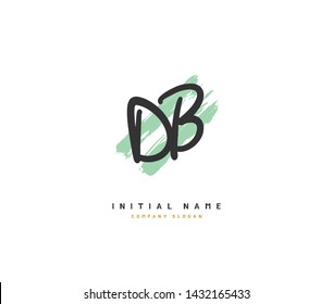 D B DB Beauty vector initial logo, handwriting logo of initial signature, wedding, fashion, jewerly, boutique, floral and botanical with creative template for any company or business.
