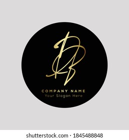 D B DB Initial letter handwriting and signature logo. Beauty vector initial logo .Fashion, boutique, floral and botanical