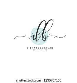 D B DB Initial logo template vector