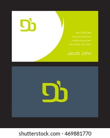 D & B Joint letter logo, with Business card
