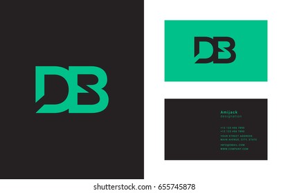 D B joint logo letter icon template