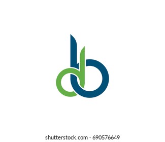 D B Letter Business corporate abstract unity vector logo design template
