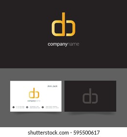 D & B Letter logo, with Business card Template