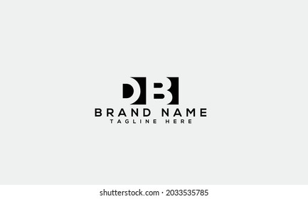 D B modern creative alphabet letter logo icon template 
