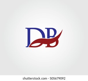 D And B Swoosh Initial Logo Vector