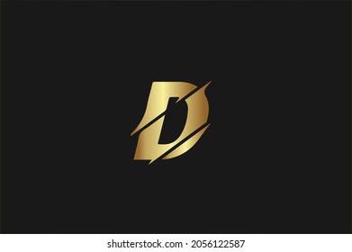 D Basic and elegant minimal artistic design in initial based Icon logo-vector
