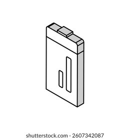 d battery power energy isometric icon vector. d battery power energy sign. isolated symbol illustration