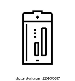 d battery power energy line icon vector. d battery power energy sign. isolated contour symbol black illustration