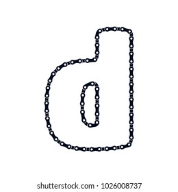 D Bicycle Chain Letter Logo Icon Design