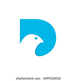 D Bird Logo Design Template Inspiration