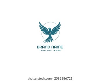 D bird logo design template