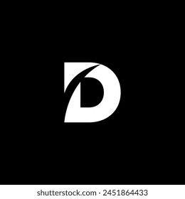 D business company letter logo design
