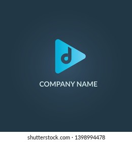D button logo with blue colour vector design