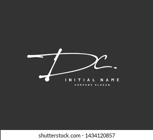 D C DC Beauty vector initial logo, handwriting logo of initial signature, wedding, fashion, jewerly, boutique, floral and botanical with creative template for any company or business.