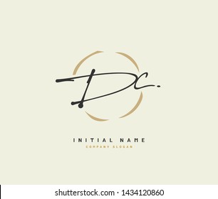 D C DC Beauty vector initial logo, handwriting logo of initial signature, wedding, fashion, jewerly, boutique, floral and botanical with creative template for any company or business.