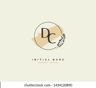 D C DC Beauty vector initial logo, handwriting logo of initial signature, wedding, fashion, jewerly, boutique, floral and botanical with creative template for any company or business.