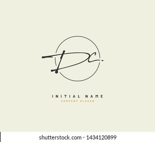 D C DC Beauty vector initial logo, handwriting logo of initial signature, wedding, fashion, jewerly, boutique, floral and botanical with creative template for any company or business.