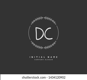 D C DC Beauty vector initial logo, handwriting logo of initial signature, wedding, fashion, jewerly, boutique, floral and botanical with creative template for any company or business.