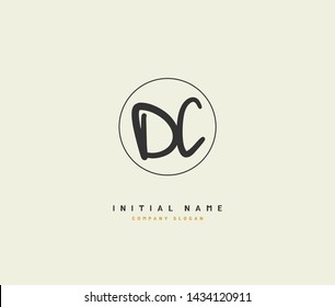 D C DC Beauty vector initial logo, handwriting logo of initial signature, wedding, fashion, jewerly, boutique, floral and botanical with creative template for any company or business.