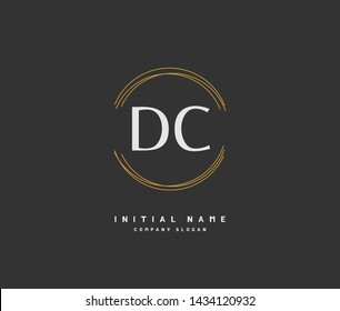D C DC Beauty vector initial logo, handwriting logo of initial signature, wedding, fashion, jewerly, boutique, floral and botanical with creative template for any company or business.