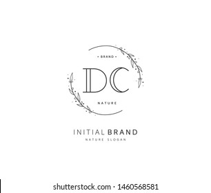 D C DC Beauty vector initial logo, handwriting logo of initial signature, wedding, fashion, jewerly, boutique, floral and botanical with creative template for any company or business.