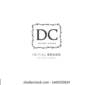 D C DC Beauty vector initial logo, handwriting logo of initial signature, wedding, fashion, jewerly, boutique, floral and botanical with creative template for any company or business.