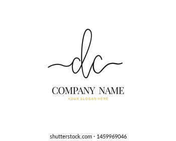 D C Dc Initial Handwriting Logo Stock Vector (Royalty Free) 1459969046 ...