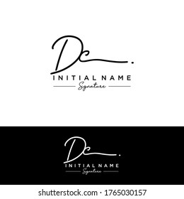 D C DC Initial letter handwriting and signature logo.