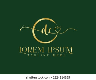 D C Logo moderno cursivo femenino